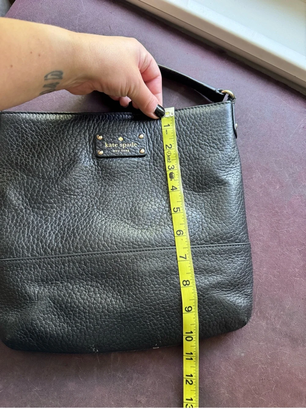 kate spade Black Pebbled Leather Crossbody Organizer
